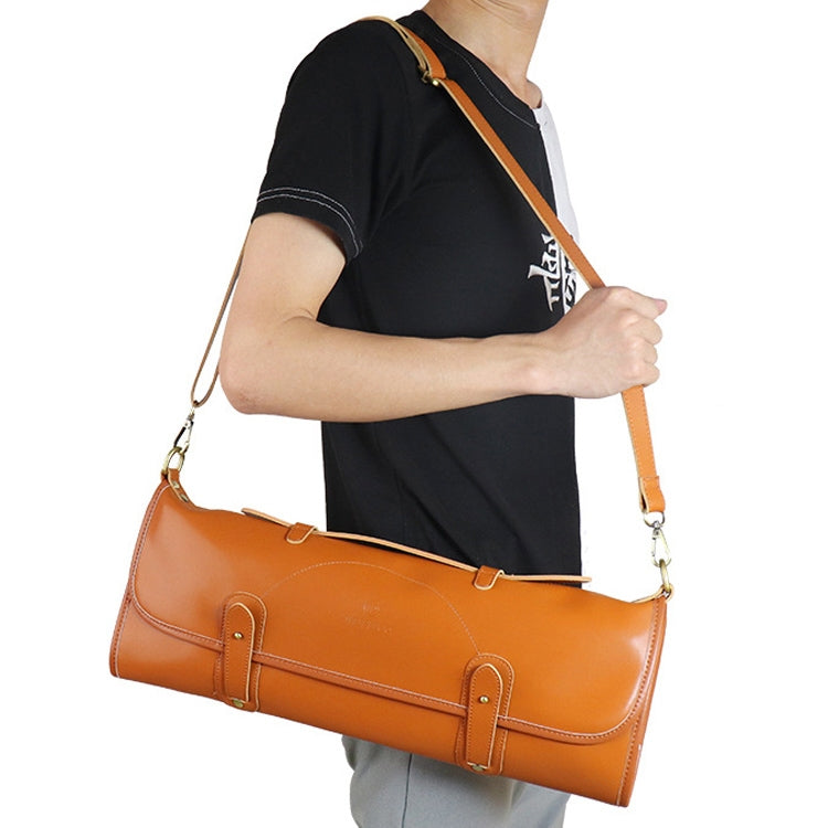 Túi đựng dao đầu bếp WESSLECO dạng cuộn di động, màu đen di động, màu nâu WESSLECO