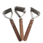 Lược Làm Sạch Và Chải Lông Thú Cưng Bằng Thép Không Gỉ Walnut, Lớn