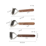 Lược Làm Sạch Và Chải Lông Thú Cưng Bằng Thép Không Gỉ Walnut, Lớn