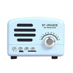 Loa Bluetooth mini retro BT01 không dây, radio di động, hỗ trợ thẻ TF, màu hồng, xanh dương, đen, đỏ, vân gỗ