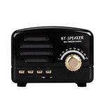 Loa Bluetooth mini retro BT01 không dây, radio di động, hỗ trợ thẻ TF, màu hồng, xanh dương, đen, đỏ, vân gỗ