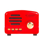 Loa Bluetooth mini retro BT01 không dây, radio di động, hỗ trợ thẻ TF, màu hồng, xanh dương, đen, đỏ, vân gỗ