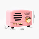 Loa Bluetooth mini retro BT01 không dây, radio di động, hỗ trợ thẻ TF, màu hồng, xanh dương, đen, đỏ, vân gỗ