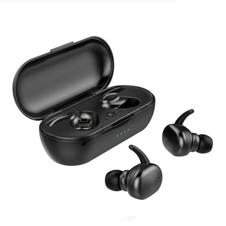 Tai nghe Bluetooth không dây Y30 5.0 in-ear mini, màu đen, trắng, màn hình kỹ thuật số màu đen