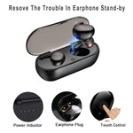 Tai nghe Bluetooth không dây Y30 5.0 in-ear mini, màu đen, trắng, màn hình kỹ thuật số màu đen
