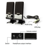 Loa mini USB cho laptop Edifier R10U, R10U màu đen