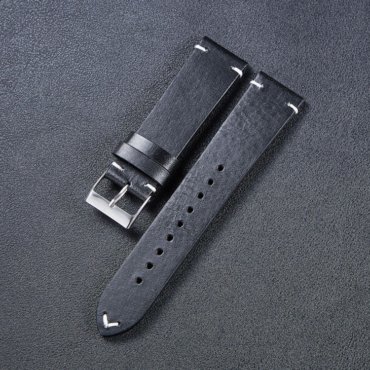 HB001 Color-Changing  Retro Oil Wax Leather Ultra-Thin Universal Watch Strap, 18mm, 20mm, 22mm