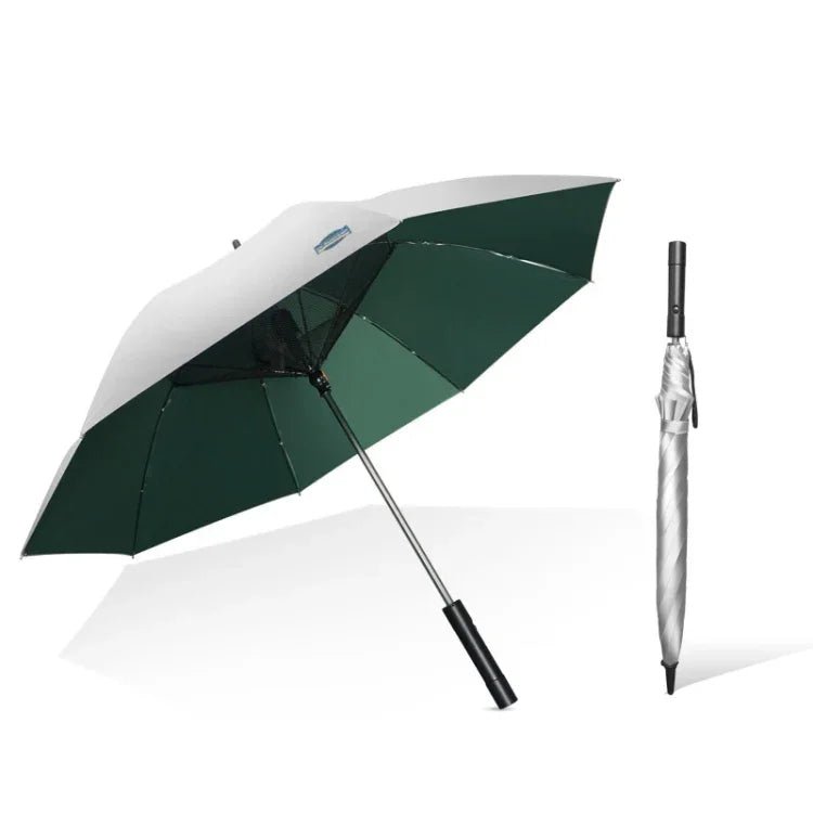 Ô đa năng chống nắng và mưa 9033, quạt đa chức năng, keo bạc titan, chống nắng và tia UV, tay cầm dài, màu hồng, đen, xanh mực