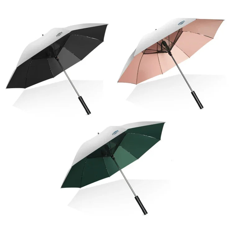Ô đa năng chống nắng và mưa 9033, quạt đa chức năng, keo bạc titan, chống nắng và tia UV, tay cầm dài, màu hồng, đen, xanh mực