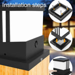 Đèn đầu cột ngoài trời năng lượng mặt trời chống nước đèn sân vườn cảnh quan