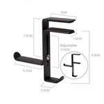 Giá kẹp kim loại giữ tai nghe để bàn, móc treo tai nghe, màu trắng, đen