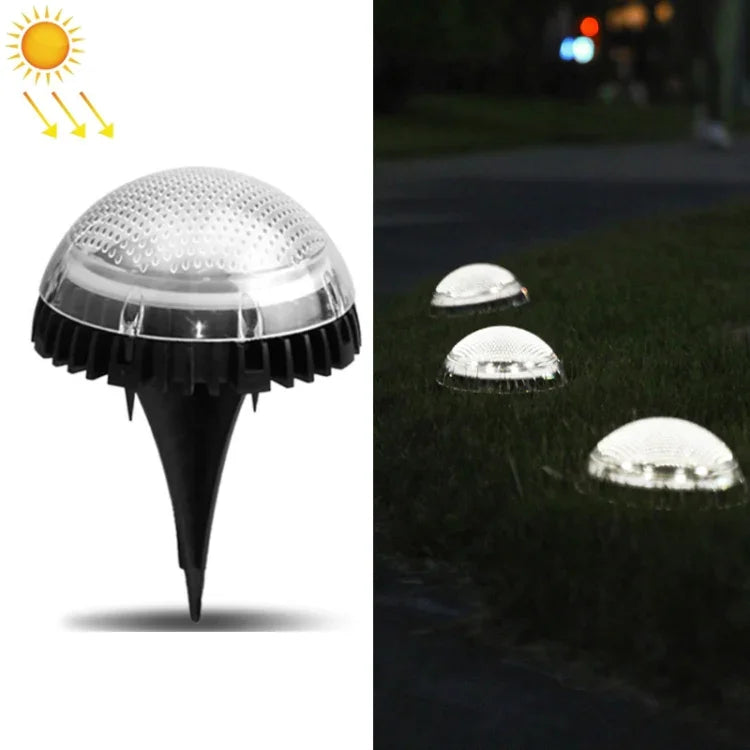 8 Đèn LED Năng Lượng Mặt Trời Đèn Tròn Dưới Đất Ngoài Trời Chống Nước Đèn Cầu Thang Sân Cỏ, Màu Sáng:, Ánh Sáng Trắng