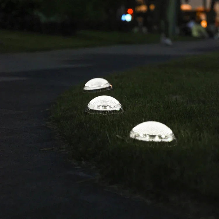 8 Đèn LED Năng Lượng Mặt Trời Đèn Tròn Dưới Đất Ngoài Trời Chống Nước Đèn Cầu Thang Sân Cỏ, Màu Sáng:, Ánh Sáng Trắng