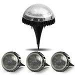 8 Đèn LED Năng Lượng Mặt Trời Đèn Tròn Dưới Đất Ngoài Trời Chống Nước Đèn Cầu Thang Sân Cỏ, Màu Sáng:, Ánh Sáng Trắng