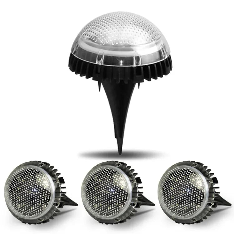 8 Đèn LED Năng Lượng Mặt Trời Đèn Tròn Dưới Đất Ngoài Trời Chống Nước Đèn Cầu Thang Sân Cỏ, Màu Sáng:, Ánh Sáng Trắng