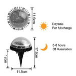 8 Đèn LED Năng Lượng Mặt Trời Đèn Tròn Dưới Đất Ngoài Trời Chống Nước Đèn Cầu Thang Sân Cỏ, Màu Sáng:, Ánh Sáng Trắng