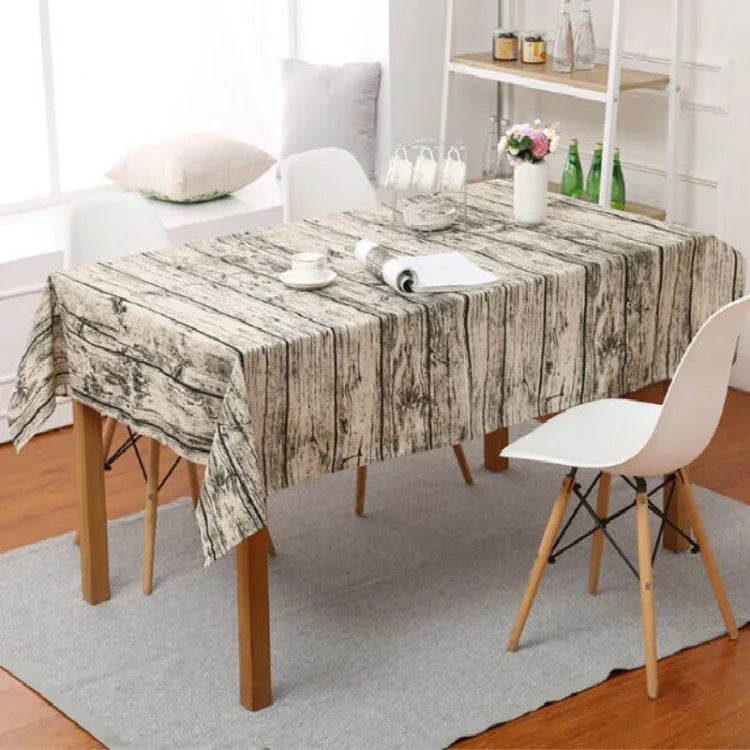 Khăn trải bàn vải lanh cotton giả vỏ cây, các kích thước: 60x60cm, 90x90cm, 100x140cm, 140x140cm, 140x180cm, 140x200cm, 140x220cm, 70x70cm, 120x120cm, 120x160cm, 140x250cm, 50x80cm