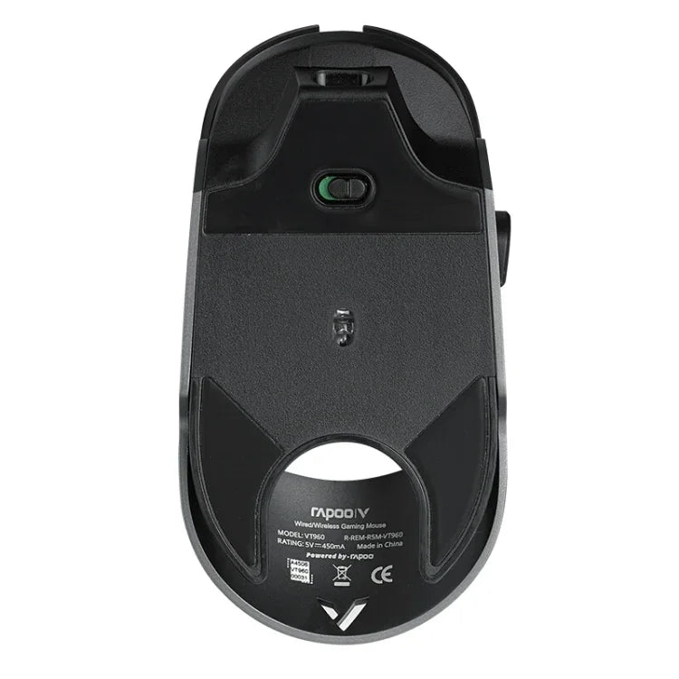 Rapoo VT960 Chuột chơi game không dây có đèn RGB Symphony, 7 phím, 1600 DPI, chế độ kép lập trình macro