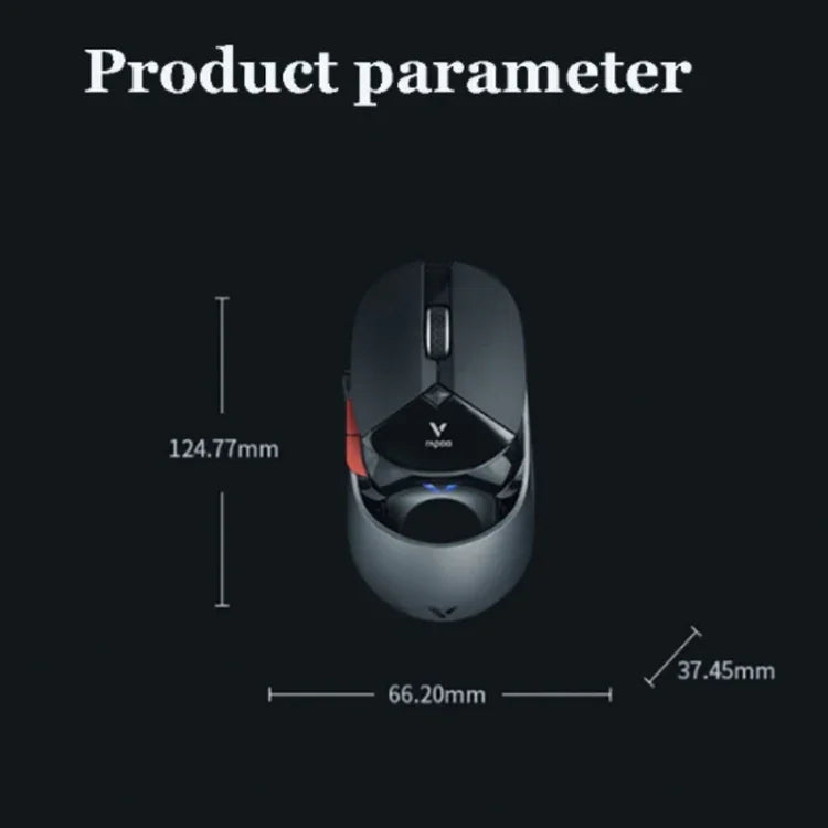 Rapoo VT960 Chuột chơi game không dây có đèn RGB Symphony, 7 phím, 1600 DPI, chế độ kép lập trình macro