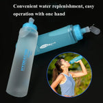 Bình Nước Mềm Thể Thao Ngoài Trời AFISHTOUR TPU Bình Nước Marathon Gấp Gọn, Dung Tích:, 400ml (Xanh Dương), 400ml (Trong Suốt), 300ml (Xanh Dương), 300ml (Trong Suốt)