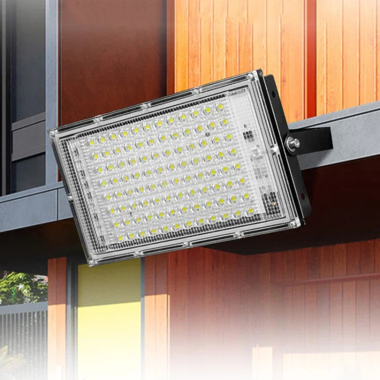 Đèn Pha LED Chống Nước Đèn Sân Vườn Ngoài Trời Đèn Chiếu Sáng Công Trình, Thông Số:, 100W 96 Viên (Trắng Lạnh)