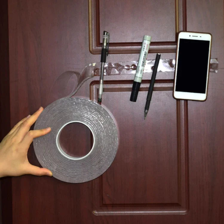Băng keo nano dán hai mặt trong suốt, không để lại vết, có thể giặt nước, các kích thước: 1x30x1000mm, 1x30x2000mm, 1x30x3000mm, 2x30x1000mm, 2x30x2000mm, 2mm x 3cm x 3m, 2x30x5000mm