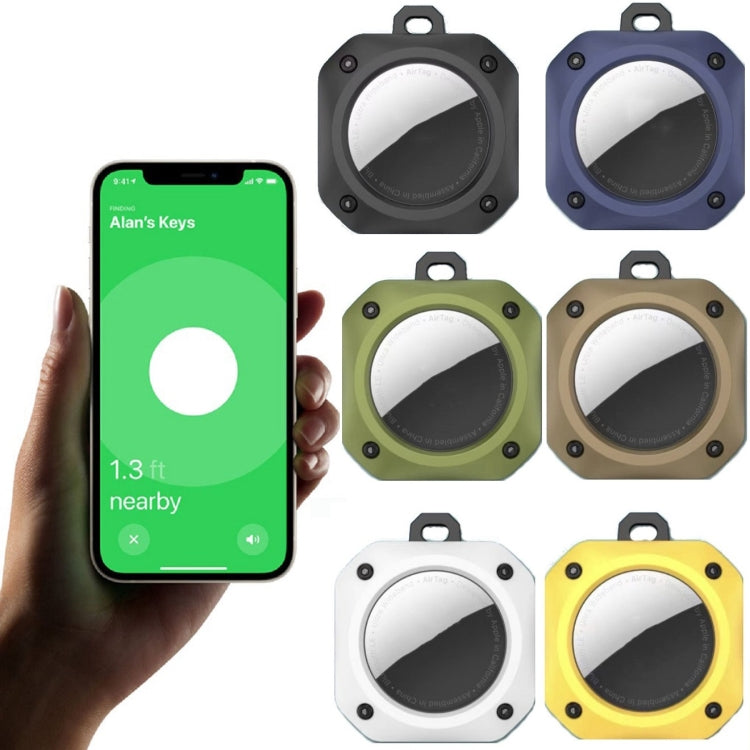 Bộ 2 bao bảo vệ chống rơi, chống mất theo dõi in hình cho AirTag thế hệ 2 / AirTag thế hệ 1, màu vàng, trắng, nâu, xanh lá, xanh dương, đen