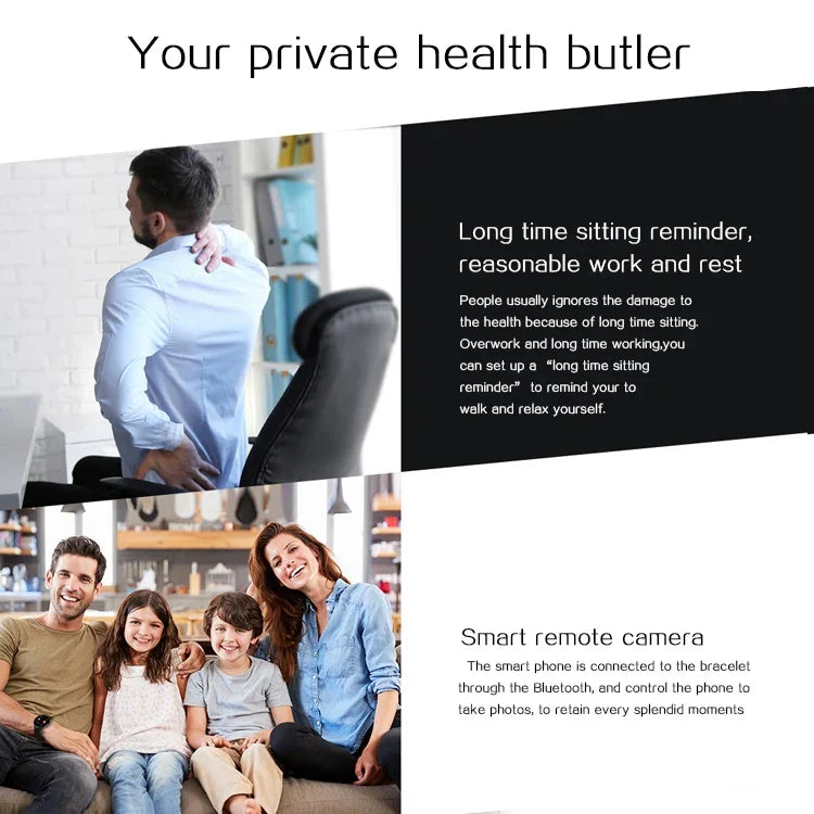 Đồng hồ thông minh X7 chống nước IP68 dành cho nam, đồng hồ thể thao Android Bluetooth hỗ trợ nhịp tim / nhắc nhở cuộc gọi / đếm bước chân / theo dõi giấc ngủ / định vị