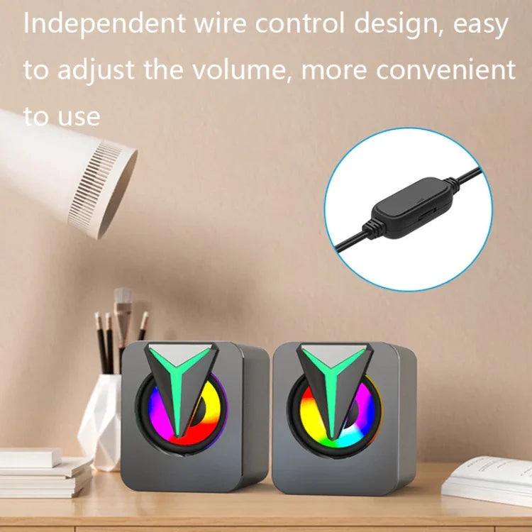 Loa máy tính để bàn FT-25-1 với đèn RGB nhiều màu sắc