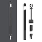 Bộ 2 Bộ 4 trong 1 Vỏ bảo vệ silicone cho bút cảm ứng + Bộ dây chống mất cho Apple Pencil 1, Trắng Ngọc, Đen Mực, Xanh Bạc Hà, Hồng Tươi, Đỏ, Xanh Đêm