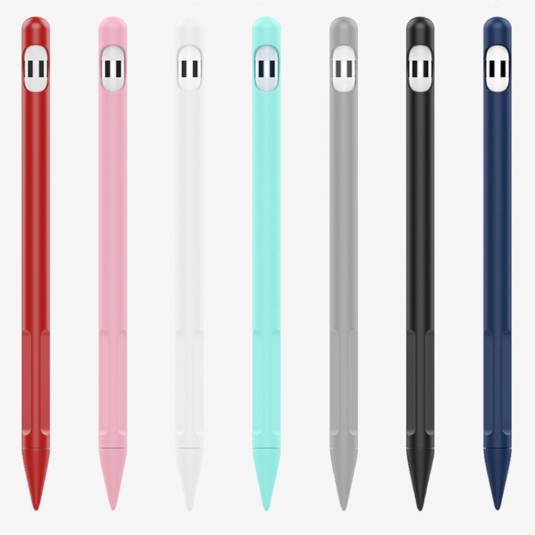 Bộ 2 Bộ 4 trong 1 Vỏ bảo vệ silicone cho bút cảm ứng + Bộ dây chống mất cho Apple Pencil 1, Trắng Ngọc, Đen Mực, Xanh Bạc Hà, Hồng Tươi, Đỏ, Xanh Đêm