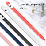 Bộ 2 Bộ 4 trong 1 Vỏ bảo vệ silicone cho bút cảm ứng + Bộ dây chống mất cho Apple Pencil 1, Trắng Ngọc, Đen Mực, Xanh Bạc Hà, Hồng Tươi, Đỏ, Xanh Đêm
