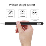 Bộ 2 Bộ 4 trong 1 Vỏ bảo vệ silicone cho bút cảm ứng + Bộ dây chống mất cho Apple Pencil 1, Trắng Ngọc, Đen Mực, Xanh Bạc Hà, Hồng Tươi, Đỏ, Xanh Đêm