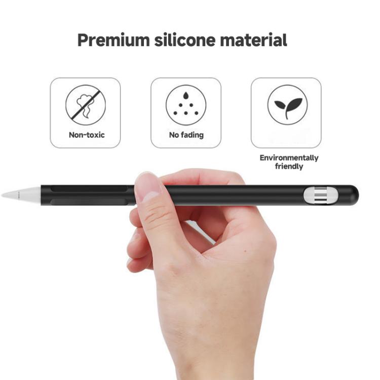 Bộ 2 Bộ 4 trong 1 Vỏ bảo vệ silicone cho bút cảm ứng + Bộ dây chống mất cho Apple Pencil 1, Trắng Ngọc, Đen Mực, Xanh Bạc Hà, Hồng Tươi, Đỏ, Xanh Đêm