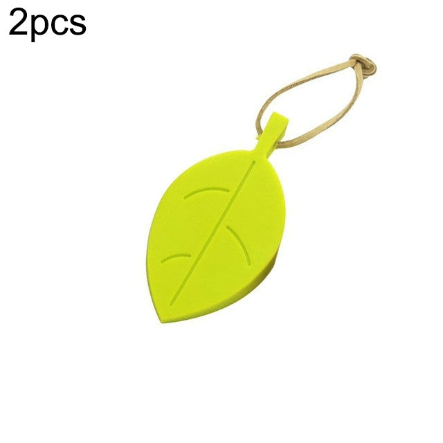 2 cái chặn cửa silicone hình lá sáng tạo chống kẹp trẻ em, miếng đệm an toàn chống va đập cửa