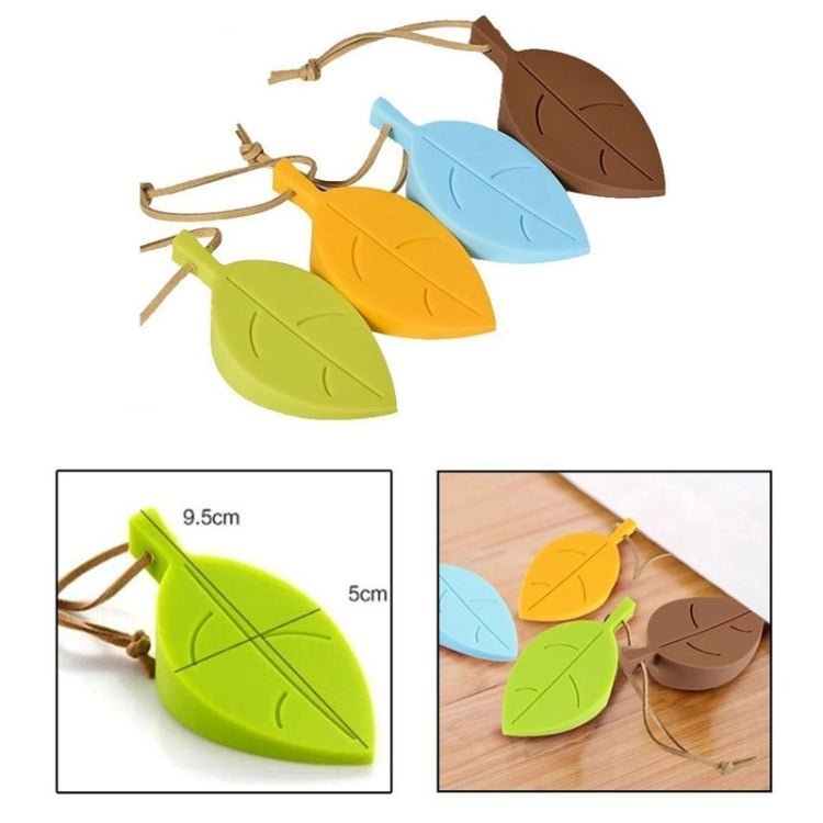2 cái chặn cửa silicone hình lá sáng tạo chống kẹp trẻ em, miếng đệm an toàn chống va đập cửa