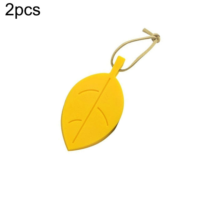 2 cái chặn cửa silicone hình lá sáng tạo chống kẹp trẻ em, miếng đệm an toàn chống va đập cửa