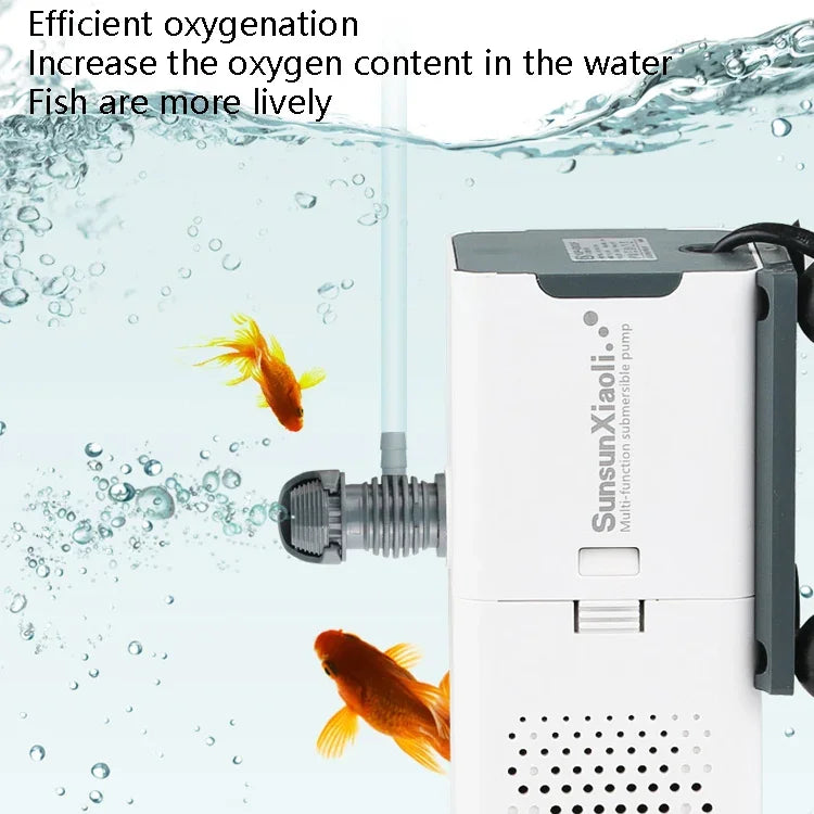Máy bơm nước bể cá SunsunXiaoli nhỏ 3 trong 1, bộ lọc tuần hoàn bể cá, phích cắm CN, 6W 500F, 15W 1000F
