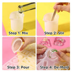 Bộ khuôn móc khóa silicone DIY 111 chi tiết, bộ móc khóa epoxy pha lê, 111 chi tiết/bộ