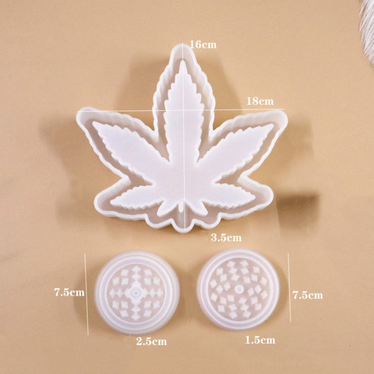 Khuôn silicone làm gạt tàn thuốc hình lá phong DIY epoxy pha lê, hình lá phong