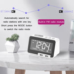 Loa Bluetooth không dây K5, đồng hồ báo thức để bàn, radio, phích cắm Mỹ, EU, Anh