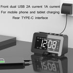 Loa Bluetooth không dây K5, đồng hồ báo thức để bàn, radio, phích cắm Mỹ, EU, Anh