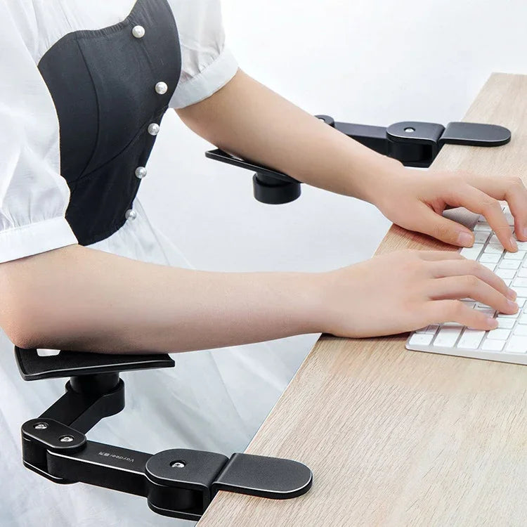 Vaydeer TJ2011 Giá đỡ tay máy tính, lót chuột kim loại hỗ trợ cánh tay lười, đệm cổ tay dạng cần đỡ