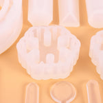 Bộ khuôn silicone làm đồ trang trí móc khóa 128 chi tiết, hình móc khóa