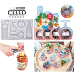 Khuôn silicone mở bia DIY epoxy pha lê, bộ khuôn