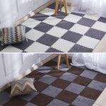 2 miếng thảm mềm phòng khách phòng ngủ trẻ em miếng ghép ma thuật, thảm chơi cho bé 30x30cm, các màu: đỏ hồng, màu lạc đà, tím, cà phê, xanh dương, hồng, xanh lá, trắng, xám