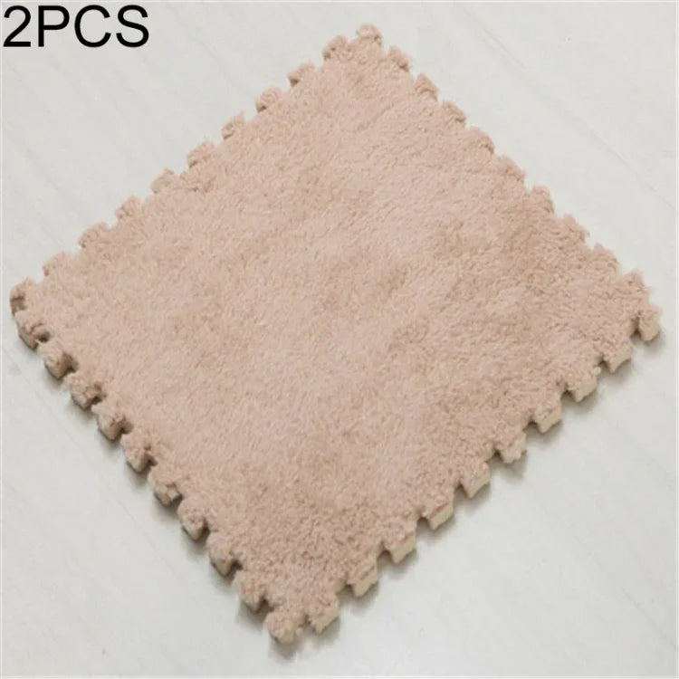 2 miếng thảm mềm phòng khách phòng ngủ trẻ em miếng ghép ma thuật, thảm chơi cho bé 30x30cm, các màu: đỏ hồng, màu lạc đà, tím, cà phê, xanh dương, hồng, xanh lá, trắng, xám