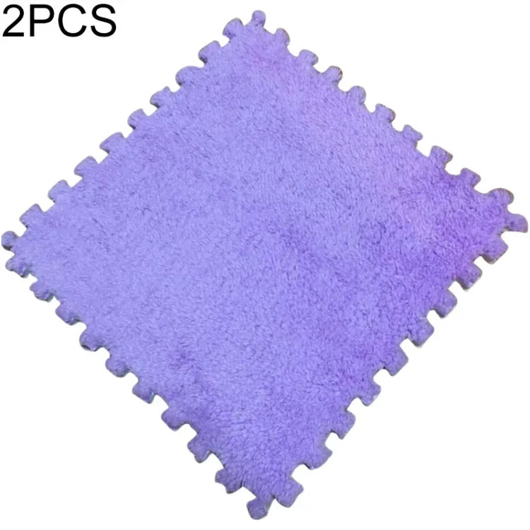 2 miếng thảm mềm phòng khách phòng ngủ trẻ em miếng ghép ma thuật, thảm chơi cho bé 30x30cm, các màu: đỏ hồng, màu lạc đà, tím, cà phê, xanh dương, hồng, xanh lá, trắng, xám