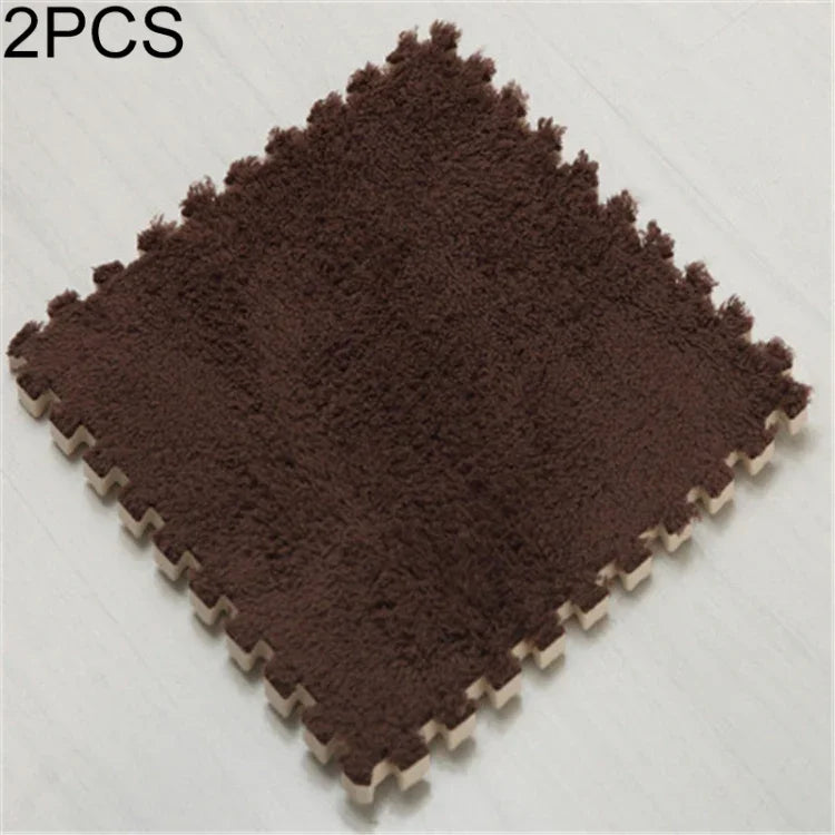 2 miếng thảm mềm phòng khách phòng ngủ trẻ em miếng ghép ma thuật, thảm chơi cho bé 30x30cm, các màu: đỏ hồng, màu lạc đà, tím, cà phê, xanh dương, hồng, xanh lá, trắng, xám