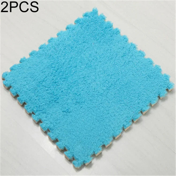 2 miếng thảm mềm phòng khách phòng ngủ trẻ em miếng ghép ma thuật, thảm chơi cho bé 30x30cm, các màu: đỏ hồng, màu lạc đà, tím, cà phê, xanh dương, hồng, xanh lá, trắng, xám